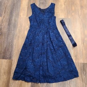 Blue Lace Tank Dress